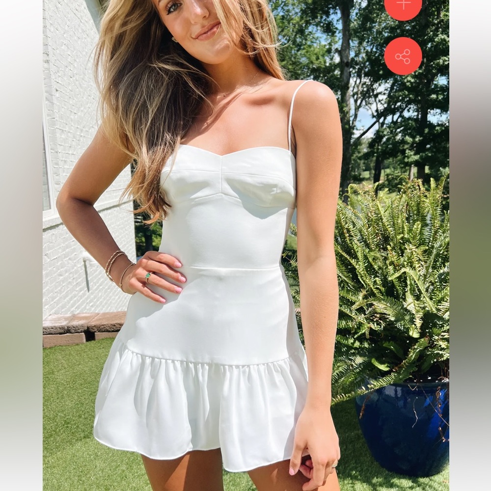 Amanda Uprichard Champagne skort romper